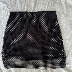 Elegant Black Mesh Skirt
